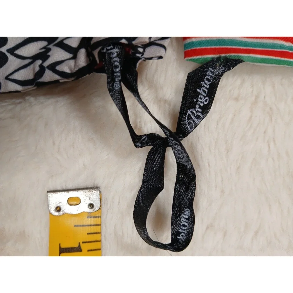 4 ct Brighton Cloth Drawstring Jewelry Bags Pouch Hearts Stripes‎ Travel Gift 6